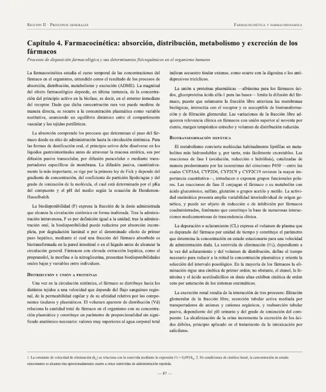 IMAGEN: página de un tratado de farmacología, texto denso subrayado entero con resaltador, sin dibujos